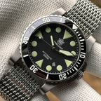 STEELDIVE SD1987 C3 Green Luminous Classic 46.5MM Big Size 2000M Waterproof NH35 Automatic Mens Dive Watch