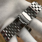 Steeldive SD1987 dive watch jubilee bracelet signed steel diver clasp, clasp detail