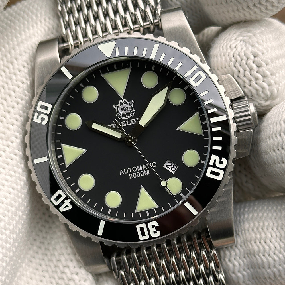 STEELDIVE SD1987 C3 green dive watch - photo 7