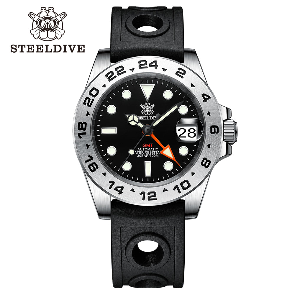 STEELDIVE SD1992 dive watch — variant 92HH-HR stock photo