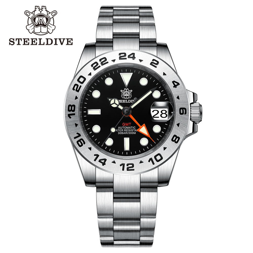 STEELDIVE SD1992 dive watch — variant 92HH-SS stock photo