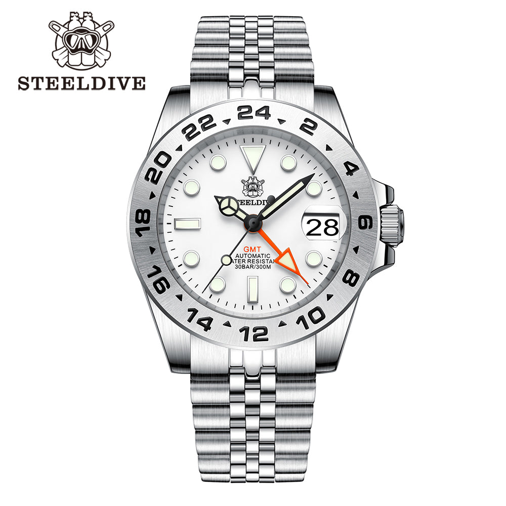 STEELDIVE SD1992 dive watch — variant 92WT-JBL stock photo