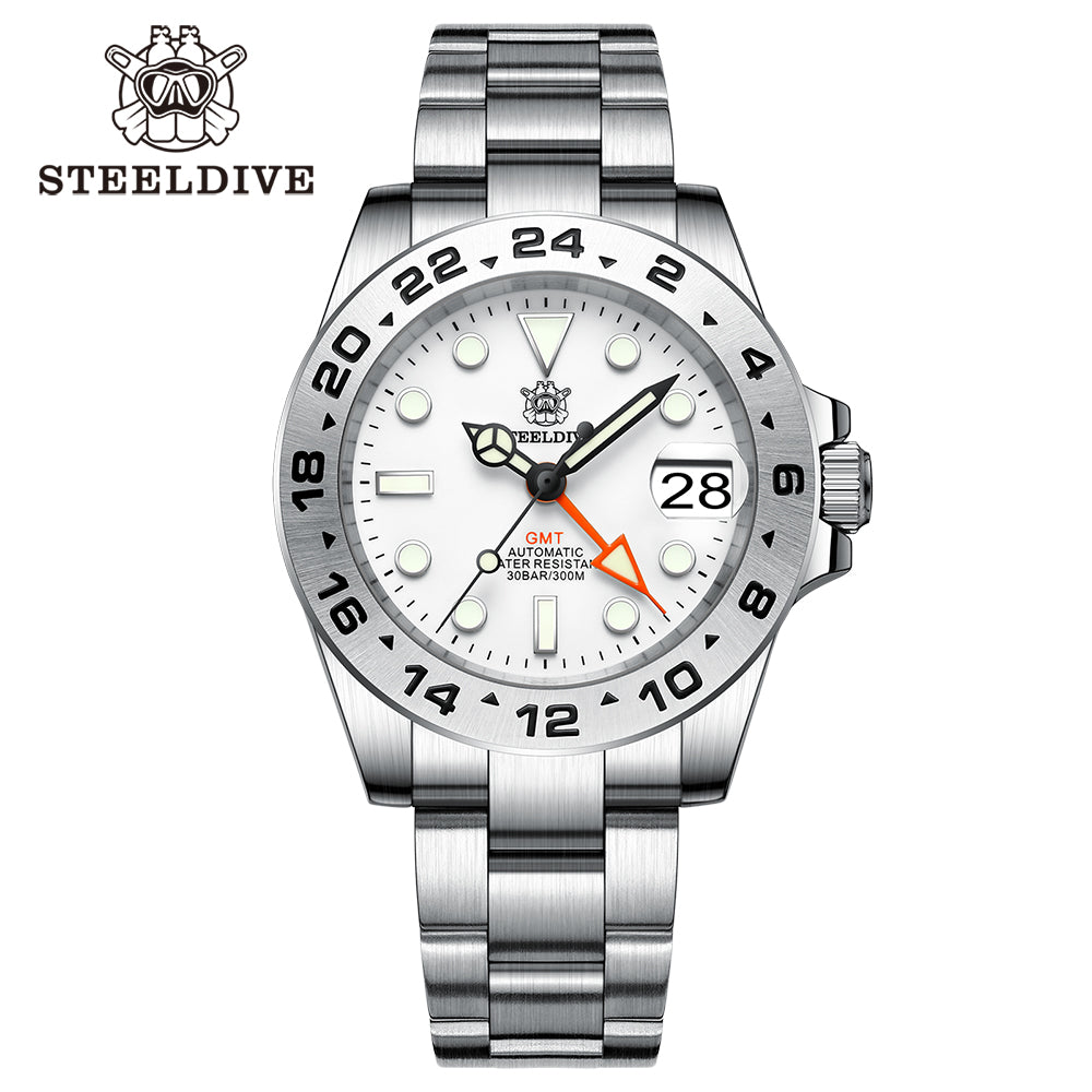 STEELDIVE SD1992 dive watch — variant 92WT-SS stock photo