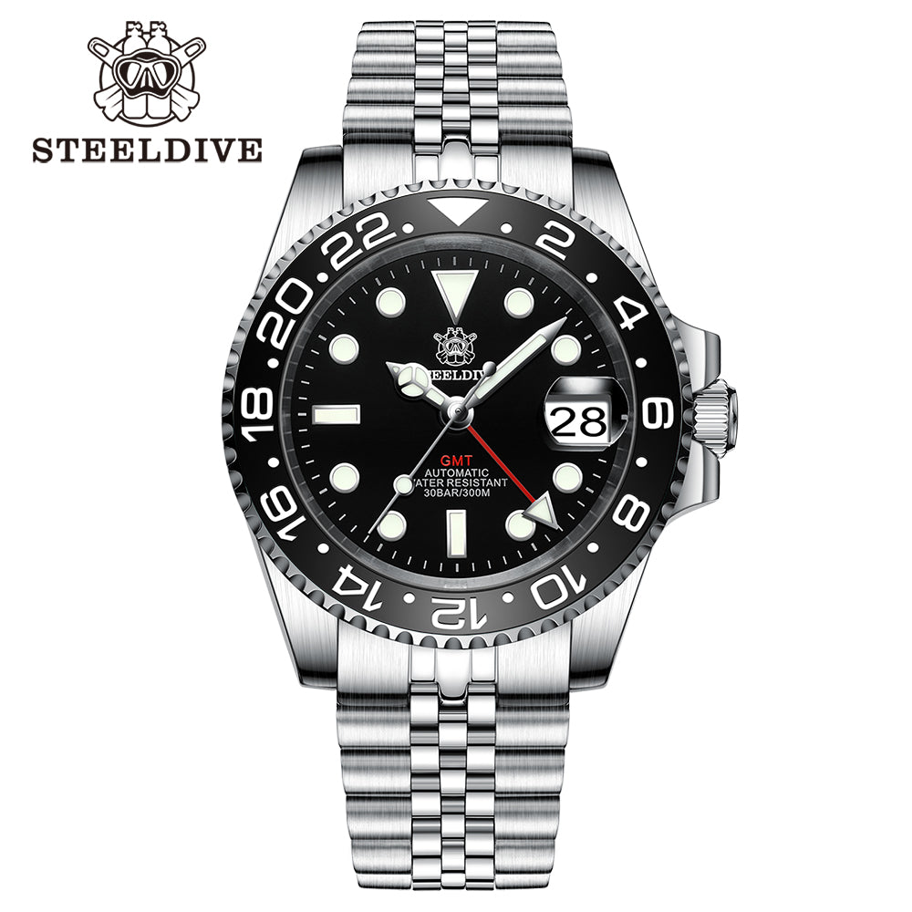 STEELDIVE SD1993 dive watch — variant 93HH-JBL stock photo