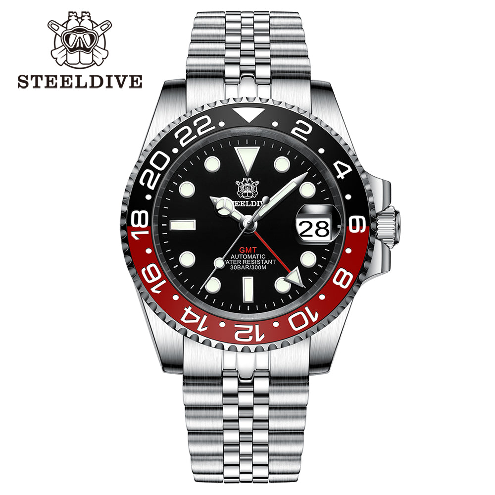 STEELDIVE SD1993 dive watch — variant 93HR-JBL stock photo