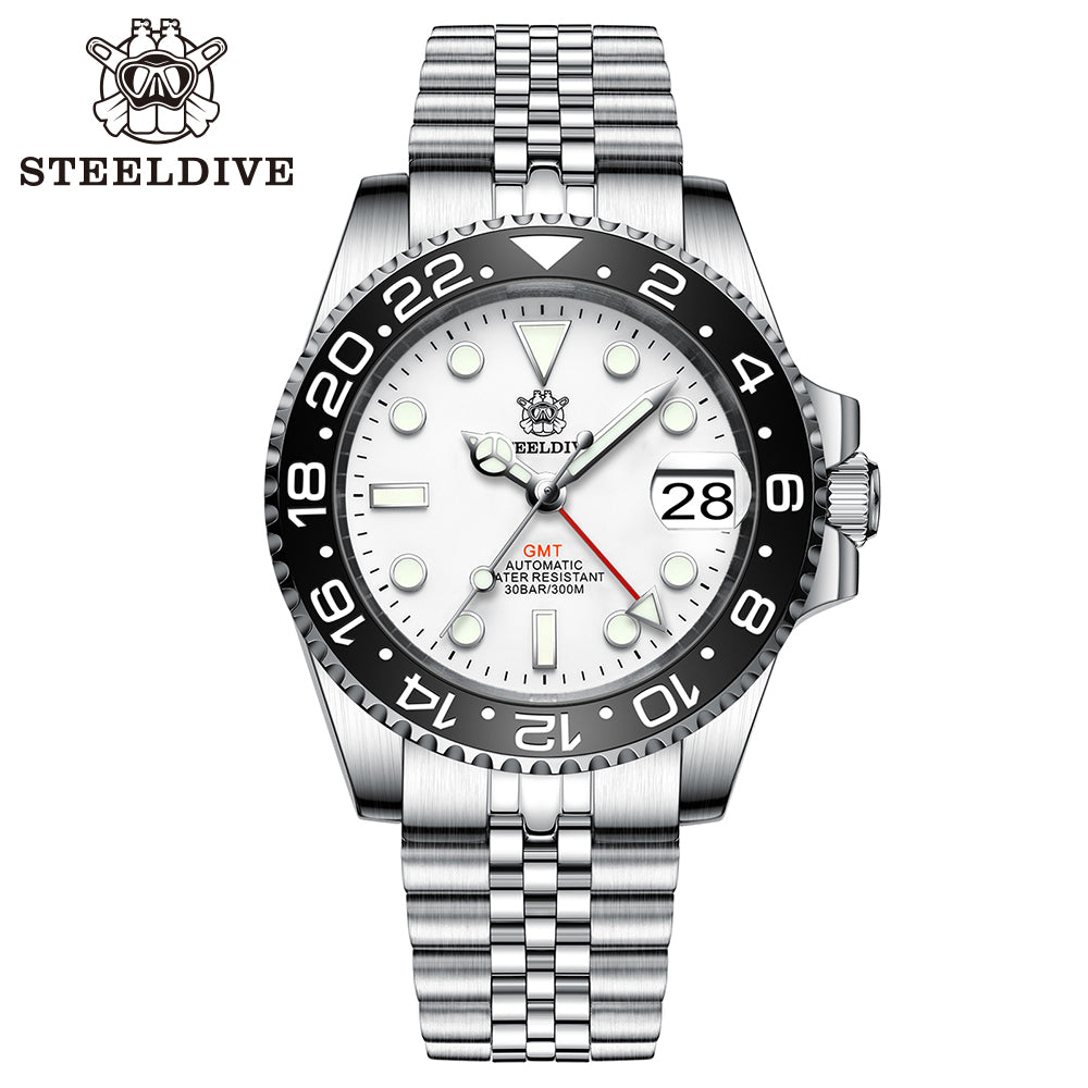 STEELDIVE SD1993 dive watch — variant 93WT-HH-JBL stock photo
