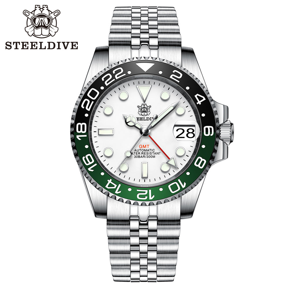 STEELDIVE SD1993 dive watch — variant 93WT-HN-JBL stock photo
