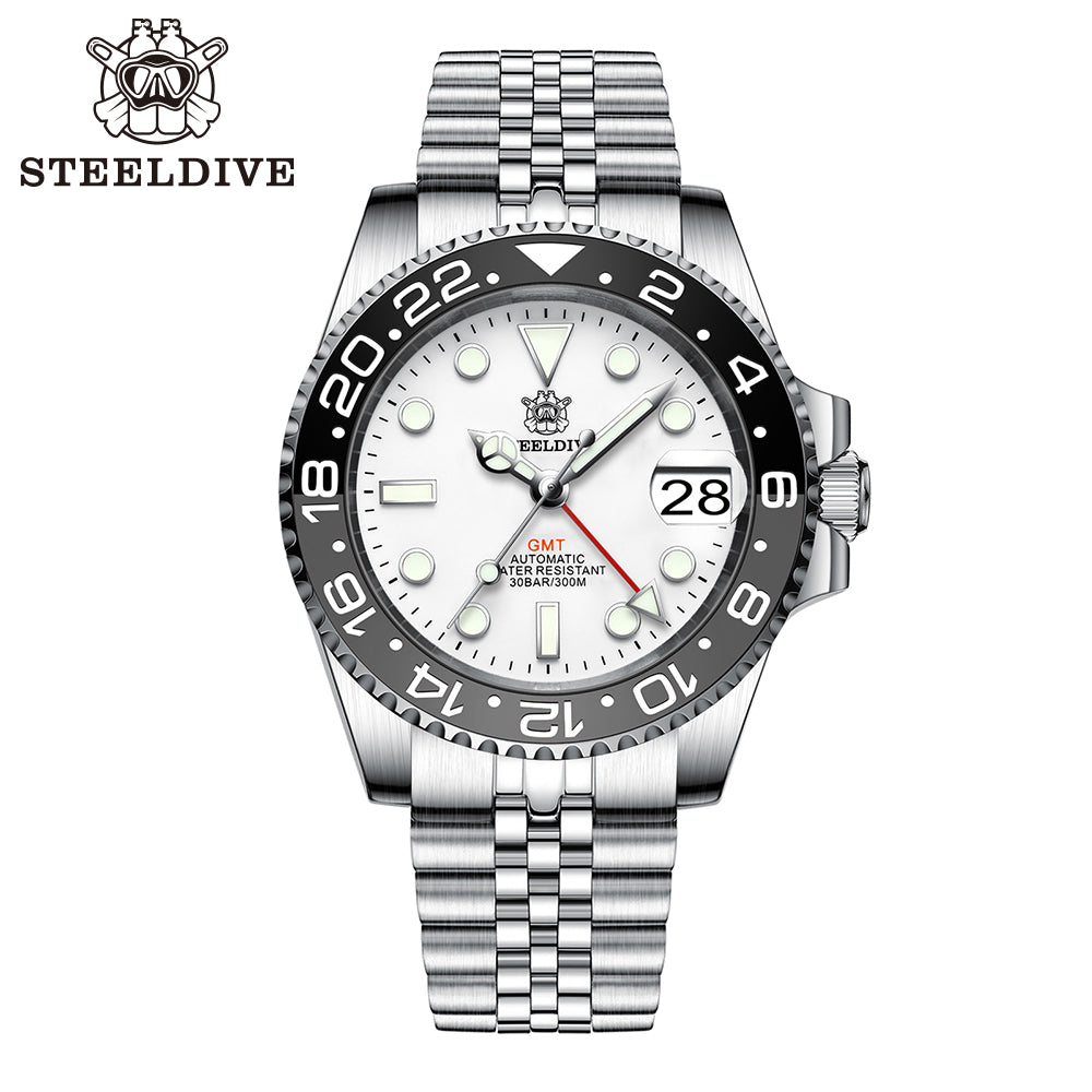 STEELDIVE SD1993 dive watch — variant 93WT-PD-JBL stock photo