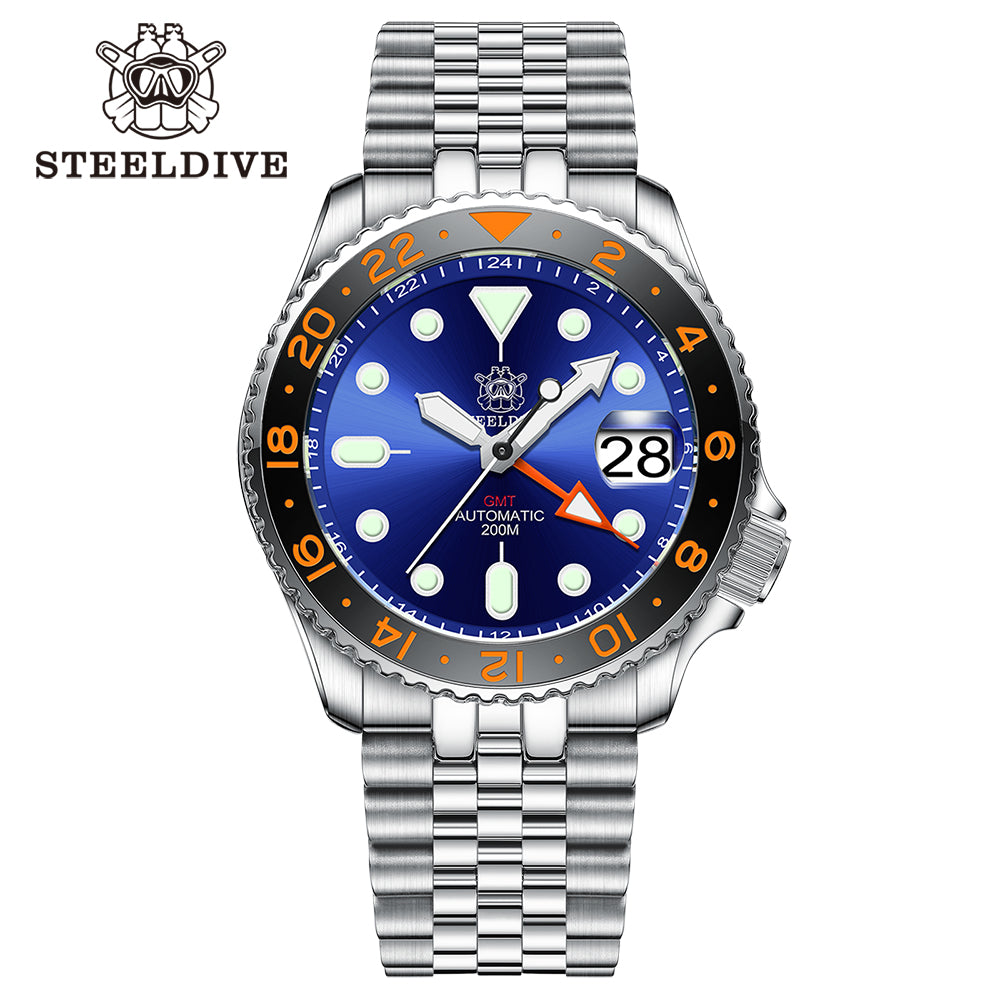 STEELDIVE SD1994 dive watch — variant 94BL-JBL stock photo