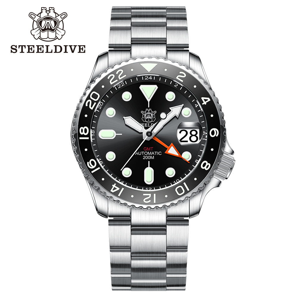 STEELDIVE SD1994 dive watch — variant 94HH-SS stock photo