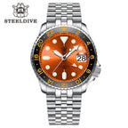 STEELDIVE SD1994 dive watch — variant 94OR-JBL stock photo