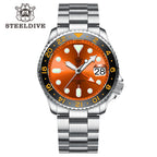 STEELDIVE SD1994 dive watch — variant 94OR-SS stock photo