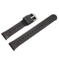 Steeldive replacement silicone dive watch strap in black, front view