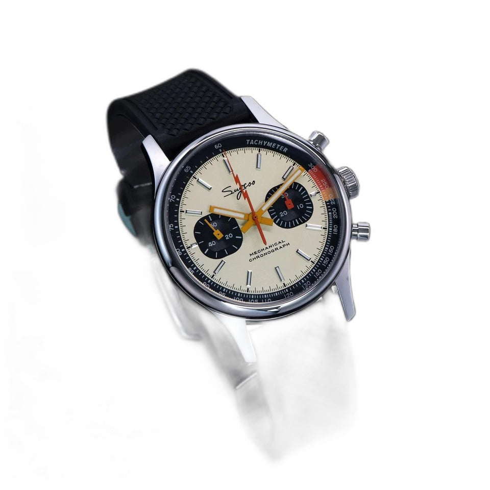 Sugess 1963 pilot panda chronograph V2 luminous analogue feature graphic