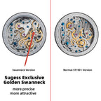 Sugess S365 chronograph movement comparison graphic showing swanneck versus normal ST1901 versions
