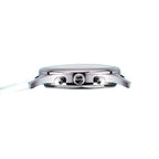 Sugess S387 tiffany-blue chronograph side profile with S screw crown and pushers, tiffany leather strap