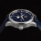 Sugess S401B moonphase 40mm automatic watch caseback showing exposed movement on black background