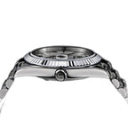 Sugess S433 white-dial day-date side profile with fluted bezel, S crown and president bracelet