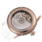 Sugess S437-05 exhibition caseback, automatic moonphase movement, 316L steel, 5ATM, rose gold case, brown leather