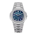 Sugess S466 automatic sport watch, dark mother-of-pearl dial, octagonal bezel, integrated steel bracelet, front