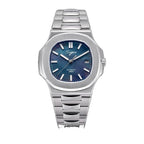 Sugess S466 automatic sport watch, dark mother-of-pearl dial, octagonal bezel, integrated steel bracelet, front