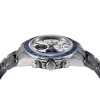 Sugess S473 Chrono Racing silver-white dial, chronograph pushers and S crown, steel bracelet, low side profile